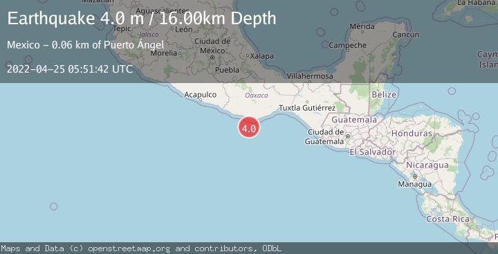 Map of OFFSHORE OAXACA, MEXICO