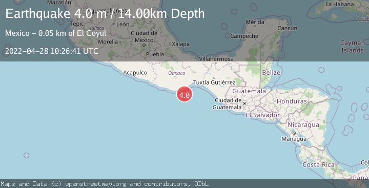 Map of OFFSHORE OAXACA, MEXICO