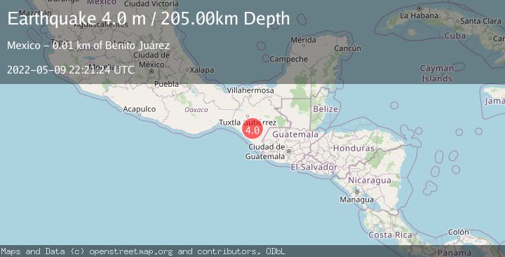 Map of CHIAPAS, MEXICO