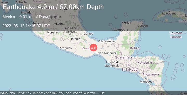 Map of OAXACA, MEXICO