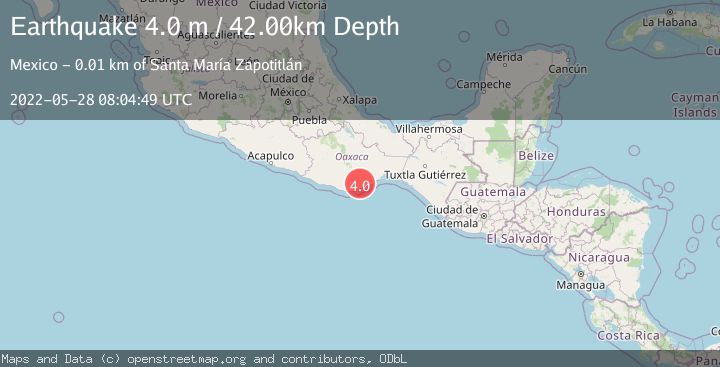 Map of OAXACA, MEXICO