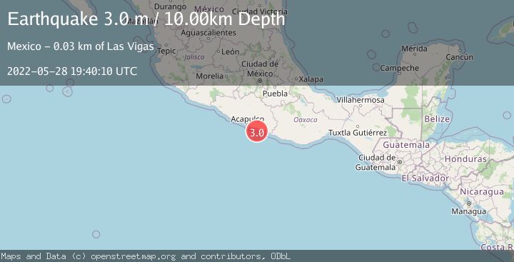 Map of OFFSHORE GUERRERO, MEXICO