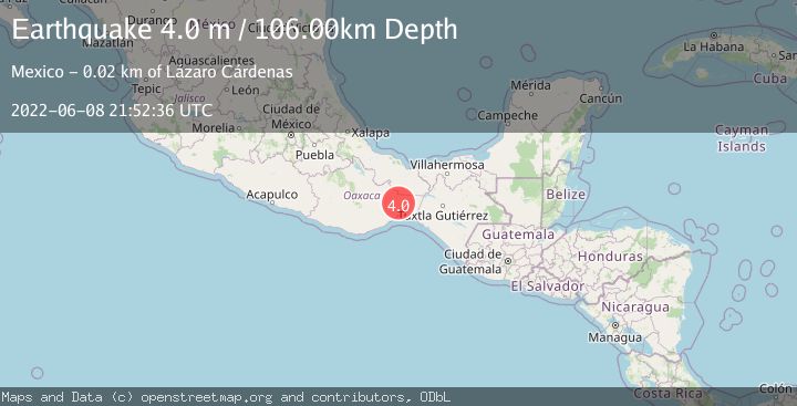 Map of OAXACA, MEXICO