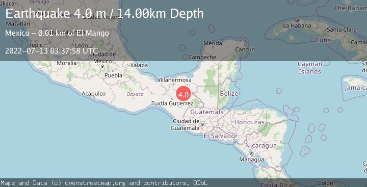 Map of CHIAPAS, MEXICO