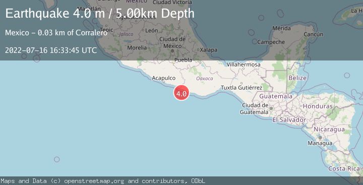 Map of OFFSHORE OAXACA, MEXICO