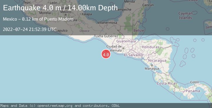 Map of OFF COAST OF CHIAPAS, MEXICO