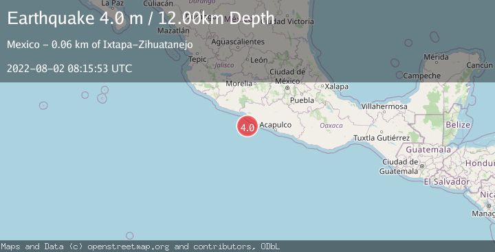 Map of OFFSHORE GUERRERO, MEXICO