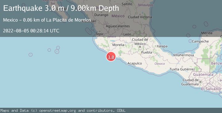 Map of OFFSHORE MICHOACAN, MEXICO