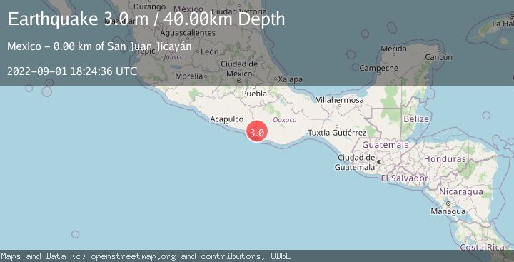 Map of OAXACA, MEXICO