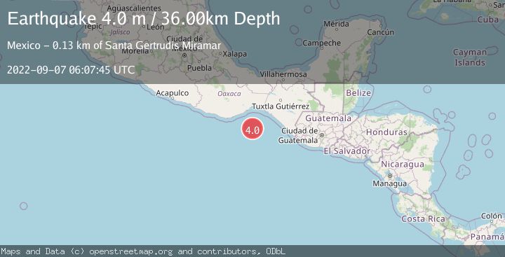 Map of OFF COAST OF OAXACA, MEXICO