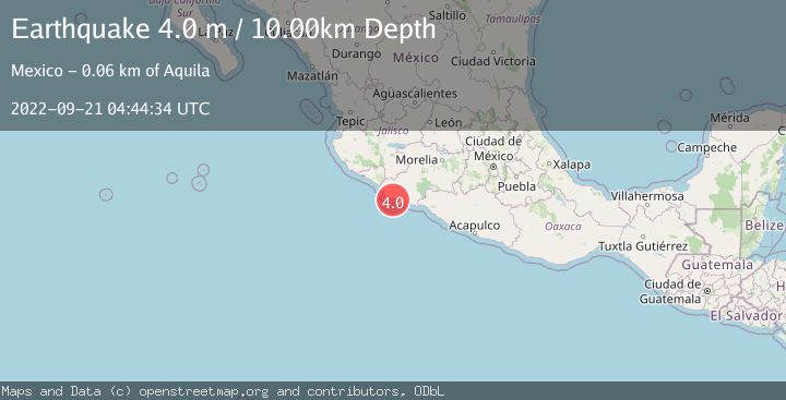Map of OFFSHORE MICHOACAN, MEXICO