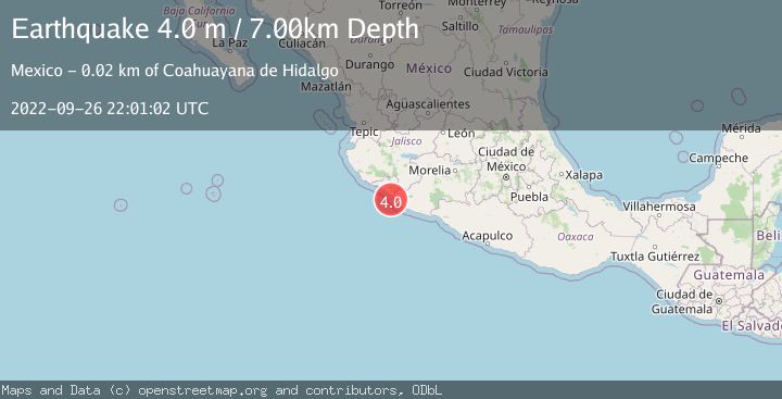 Map of OFFSHORE MICHOACAN, MEXICO