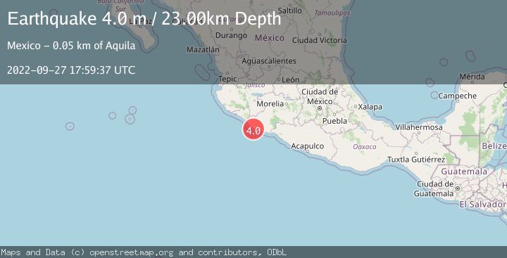 Map of OFFSHORE MICHOACAN, MEXICO