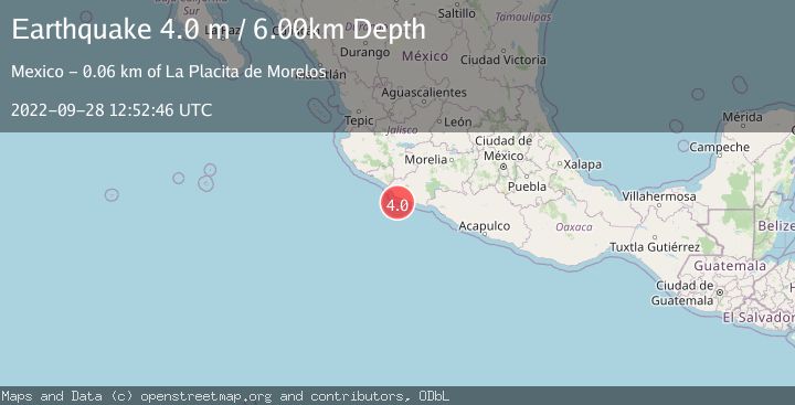 Map of OFFSHORE MICHOACAN, MEXICO