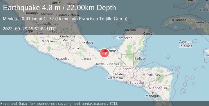 Map of TABASCO, MEXICO