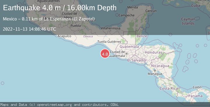 Map of OFF COAST OF CHIAPAS, MEXICO