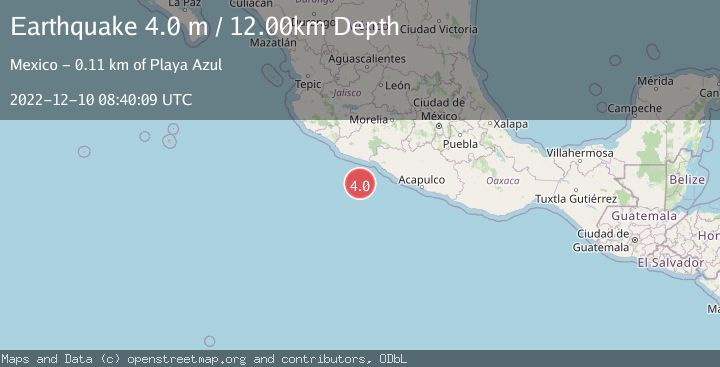 Map of OFF COAST OF MICHOACAN, MEXICO
