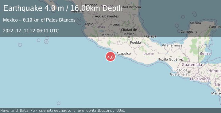 Map of OFFSHORE GUERRERO, MEXICO