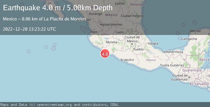 Map of OFFSHORE MICHOACAN, MEXICO