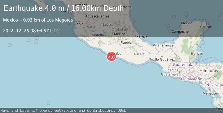 Map of OFFSHORE GUERRERO, MEXICO