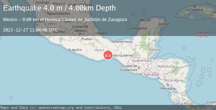 Map of OAXACA, MEXICO