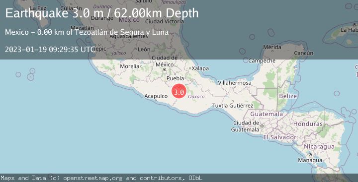Map of OAXACA, MEXICO