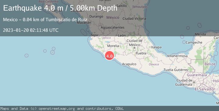 Map of MICHOACAN, MEXICO