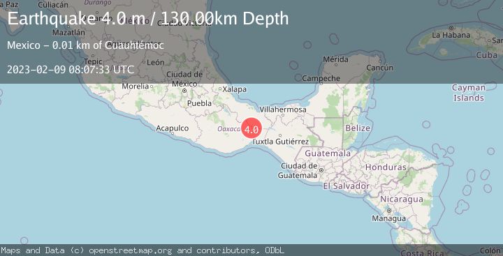 Map of OAXACA, MEXICO