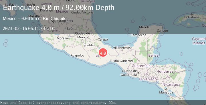 Map of OAXACA, MEXICO