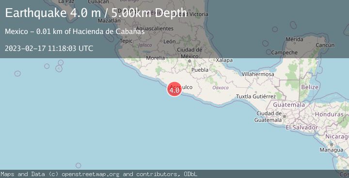Map of OFFSHORE GUERRERO, MEXICO