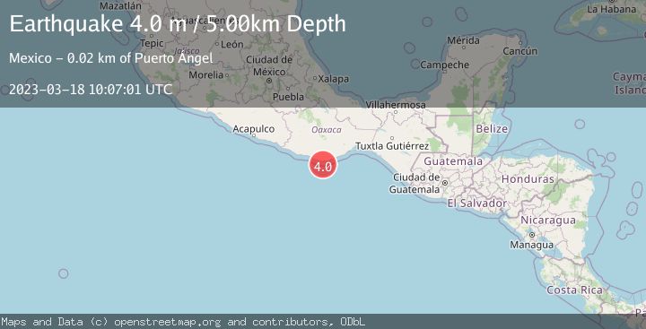Map of OFFSHORE OAXACA, MEXICO