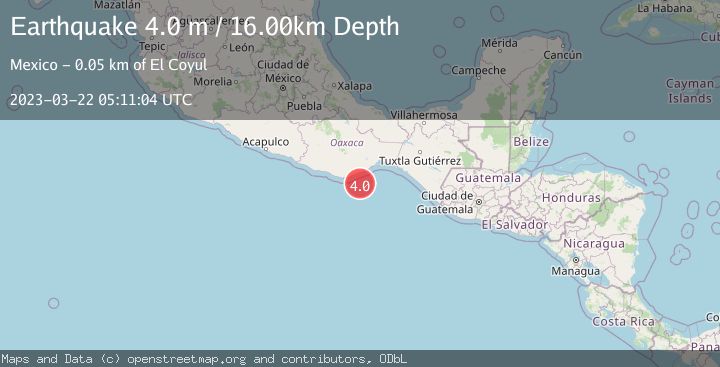 Map of OFFSHORE OAXACA, MEXICO