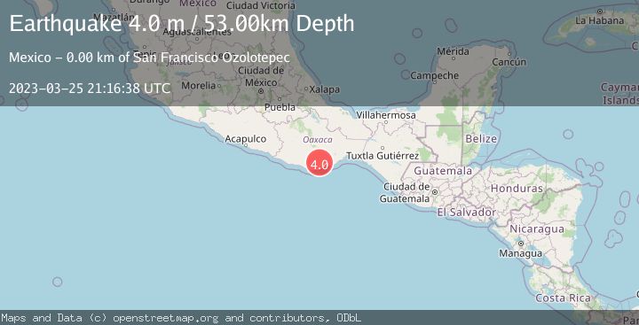 Map of OAXACA, MEXICO