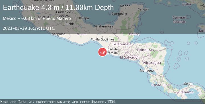 Map of OFFSHORE CHIAPAS, MEXICO