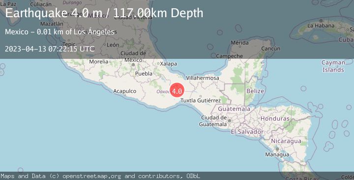 Map of OAXACA, MEXICO