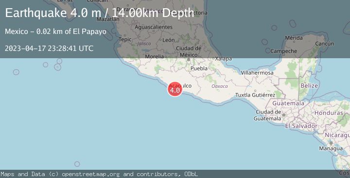 Map of OFFSHORE GUERRERO, MEXICO