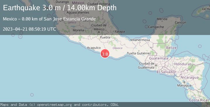 Map of OAXACA, MEXICO