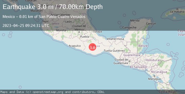 Map of OAXACA, MEXICO