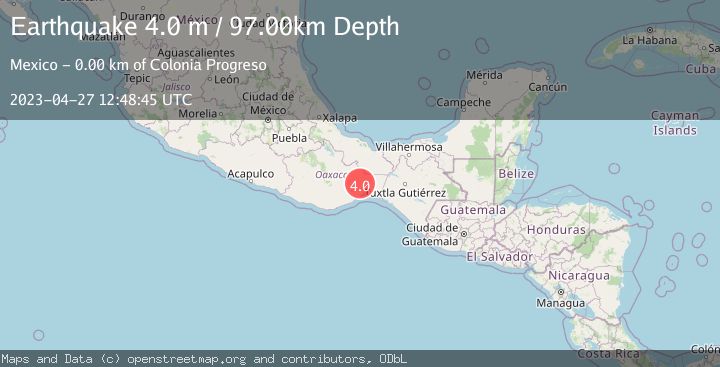 Map of OAXACA, MEXICO