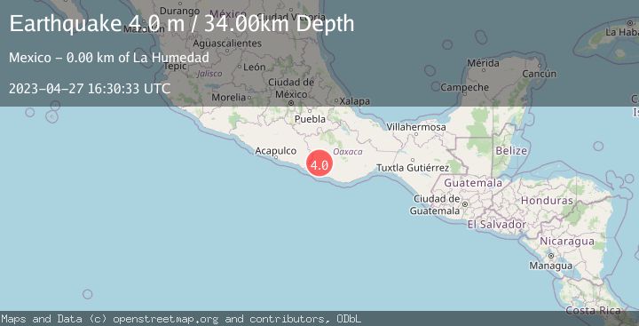 Map of OAXACA, MEXICO