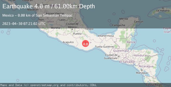 Map of OAXACA, MEXICO