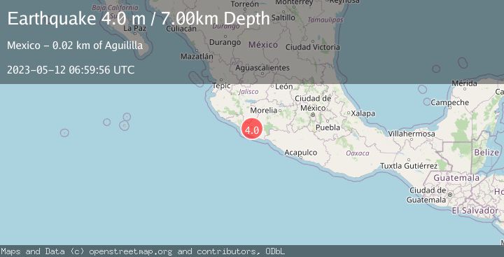 Map of MICHOACAN, MEXICO