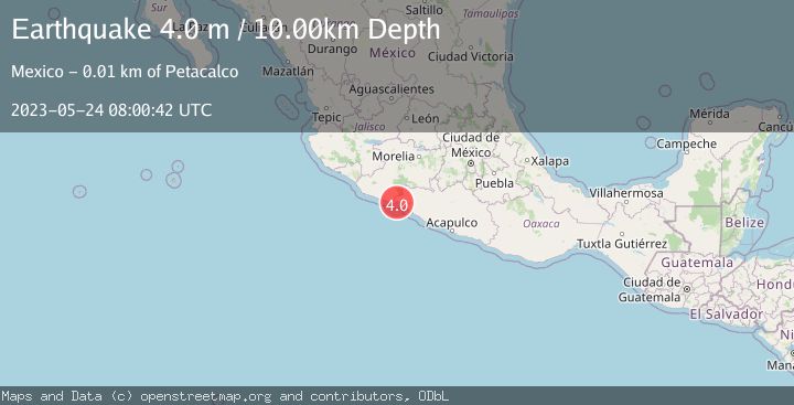 Map of OFFSHORE GUERRERO, MEXICO