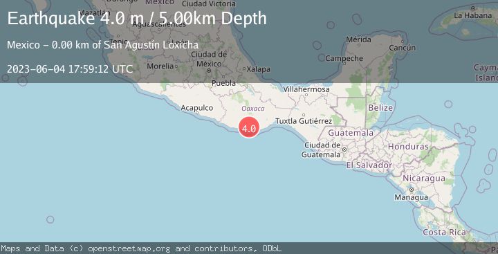 Map of OAXACA, MEXICO