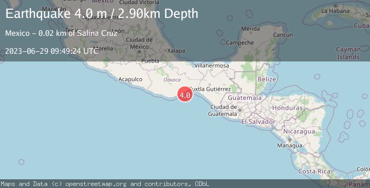 Map of OFFSHORE OAXACA, MEXICO