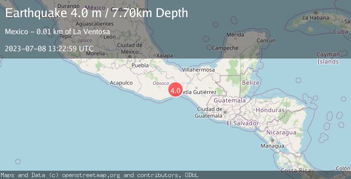 Map of OAXACA, MEXICO