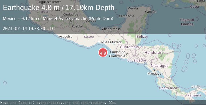 Map of OFF COAST OF CHIAPAS, MEXICO