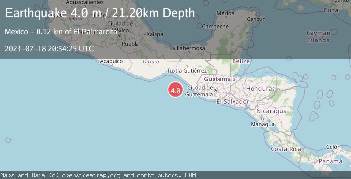 Map of OFF COAST OF CHIAPAS, MEXICO