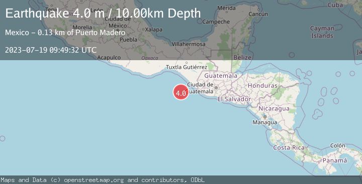 Map of OFF COAST OF CHIAPAS, MEXICO