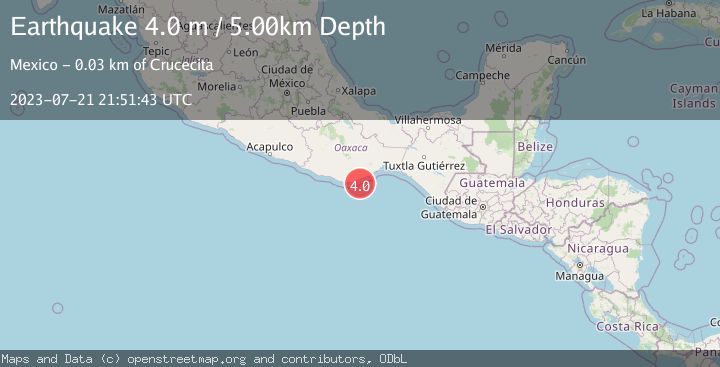 Map of OFFSHORE OAXACA, MEXICO